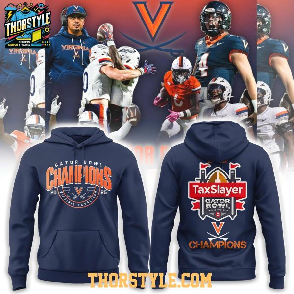 Virginia Cavaliers 2025 TaxSlayer Gator Bowl Champion Locker Room Hoodie