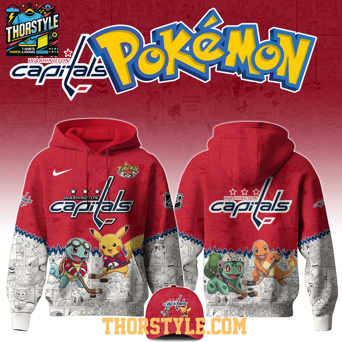 Washington Capitals Pokemon TCG Collectors 2025 Hoodie T-Shirt Washington Capitals Pokemon TCG Collectors 2025 Hoodie T-Shirt