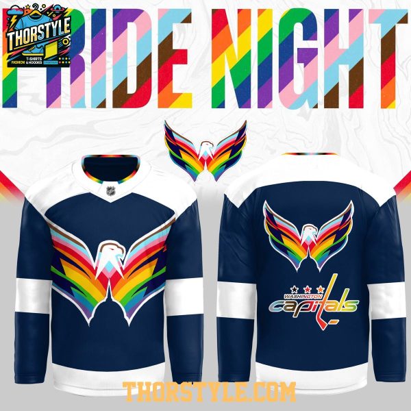 Washington Capitals Pride Night Of NHL 2025 Personalized Hockey Jersey