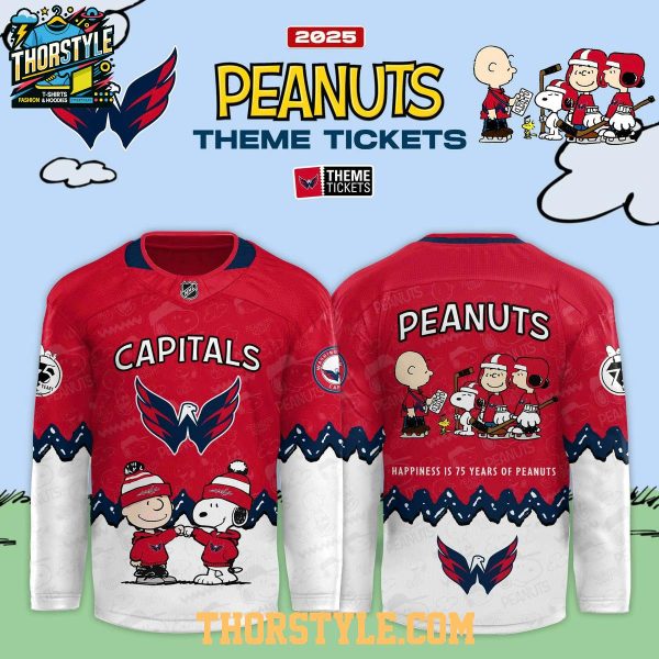 Washington Capitals x Peanut 2025 Celebrate 75th Anniversary Hockey Jersey