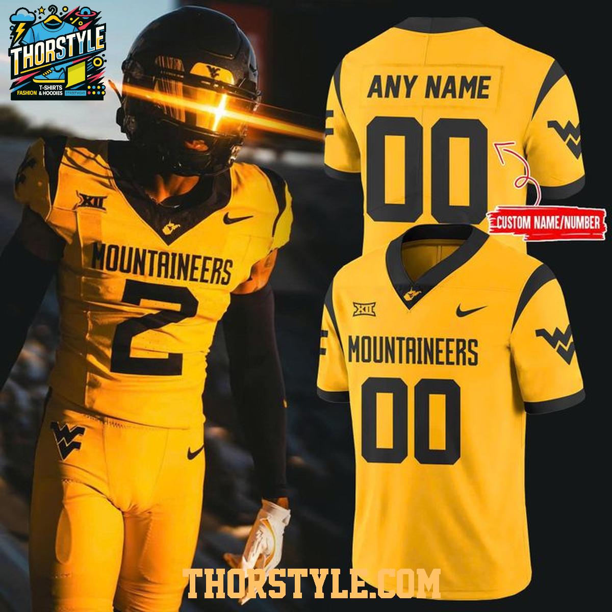 West Virginia Mountaineers Golden Hour 2026 Personalized Football Jersey West Virginia Mountaineers Golden Hour 2026 Personalized Football Jersey
