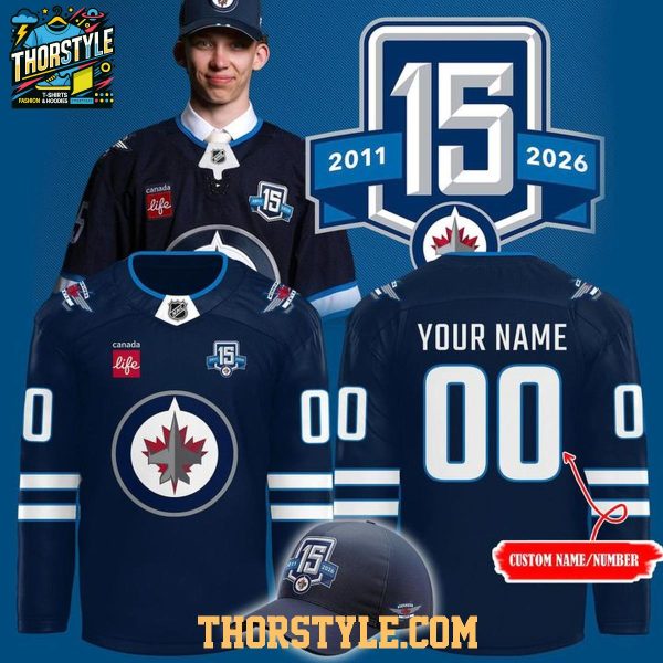 Winnipeg Jets 15th Anniversary 2011-2026 Personalized Hockey Jersey