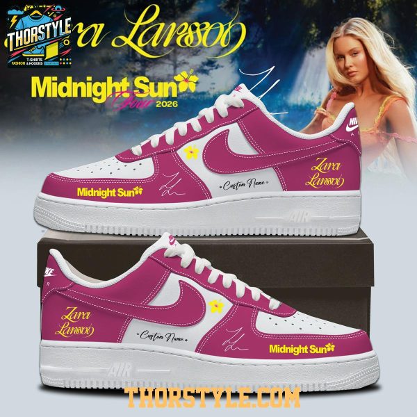 Zara Larsson Pink Midnight Sun Tour 2026 Personalized Air Force 1 Shoes