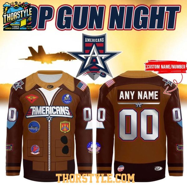 Allen Americans Top Gun Night USN Night 2026 Personalized Hockey Jersey