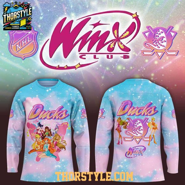 Anaheim Ducks Winx Club The Magic Is Back 2026 Night Hockey Jersey
