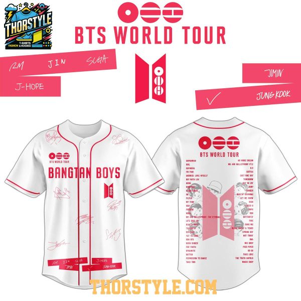 BTS Comeback World Tour 2026 Bangtan Boys Personalized Baseball Jersey
