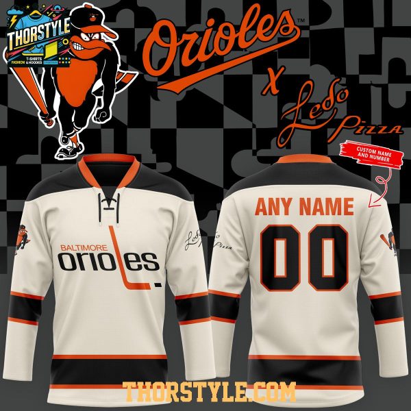 Baltimore Orioles 2026 Ledo Pizza Big Game Party Personalized Hockey Jersey