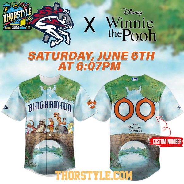 Binghamton Rumble Ponies Winnie the Pooh Night 2026 Personalized Baseball Jersey