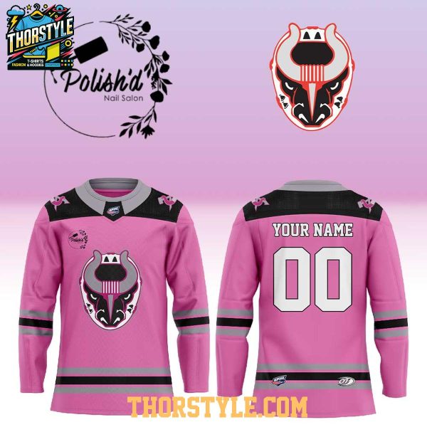 Birmingham Bulls 2026 Fights Cancer Night Personalized Hockey Jersey