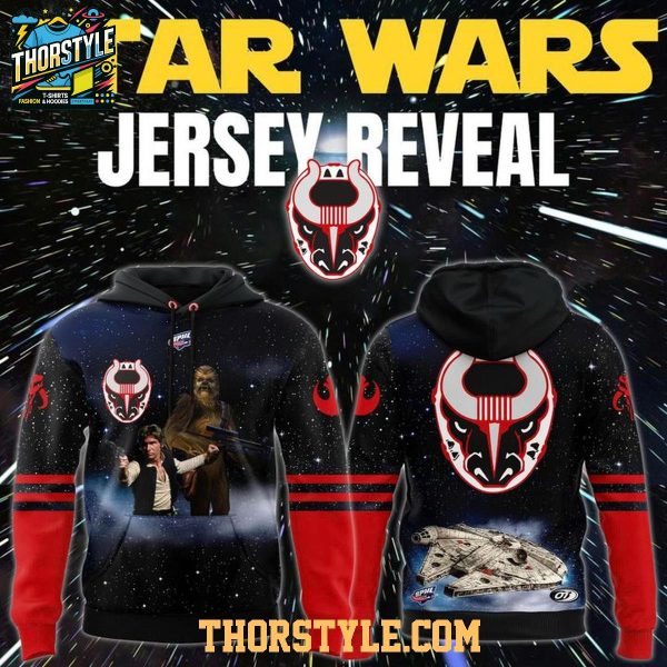 Birmingham Bulls 2026 Star Wars Night Han Solo Chewbacca Hoodie T-Shirt