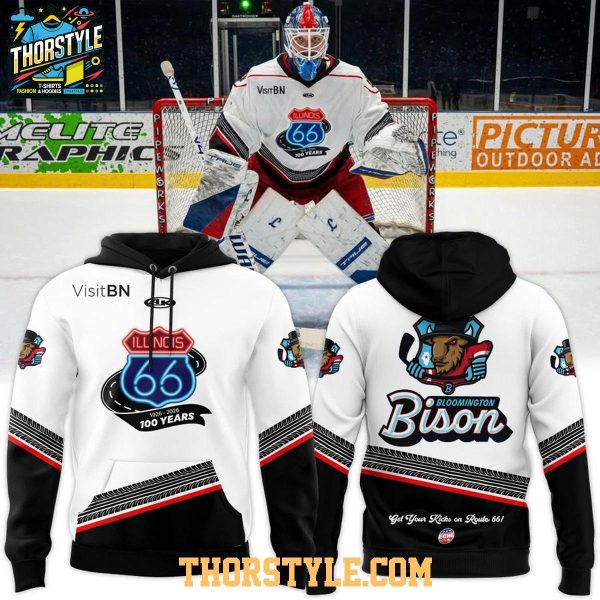 Bloomington Bison 2026 Honoring The Centennial Of Route 66 Hoodie Shirts