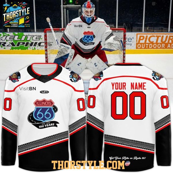 Bloomington Bison Honoring The Centennial Of Route 66 Hockey Jersey 2026