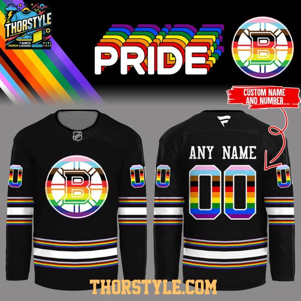 Boston Bruins x Pride Night 2026 NHL Personalized Hockey Jersey