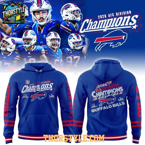Buffalo Bills AFC Division Champions 2026 Celebration Hoodie T-Shirt
