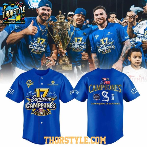 Cangrejeros De Santurce 2025-2026 Campeon Personalized Baseball Jersey