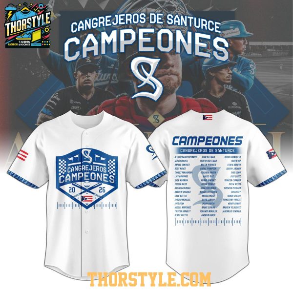 Cangrejeros De Santurce 2026 Campeon De La LBPRC Personalized Jersey