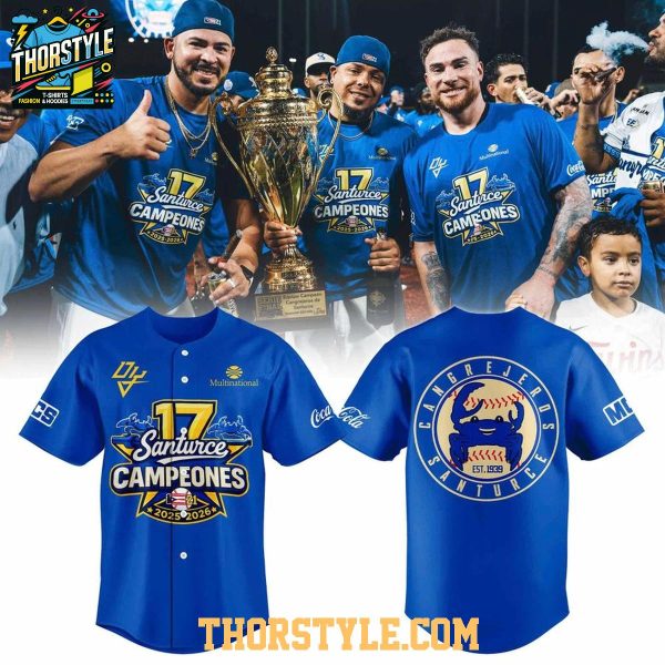 Cangrejeros de Santurce 2026 Campeon Pro League Baseball Jersey