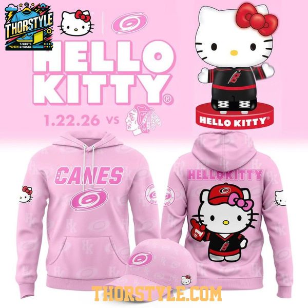 Carolina Hurricane NHL Hello Kitty Sanrio Game Night 2026 Hoodie T-Shirt