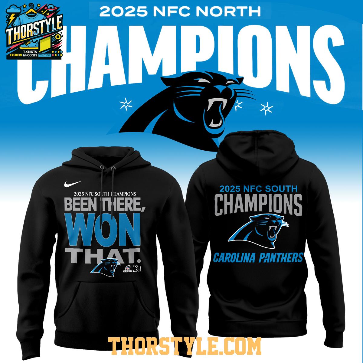 Carolina Panthers NFC South Champions 2025 Been There Won That Hoodie T-Shirt Carolina Panthers NFC South Champions 2025 Been There Won That Hoodie T-Shirt