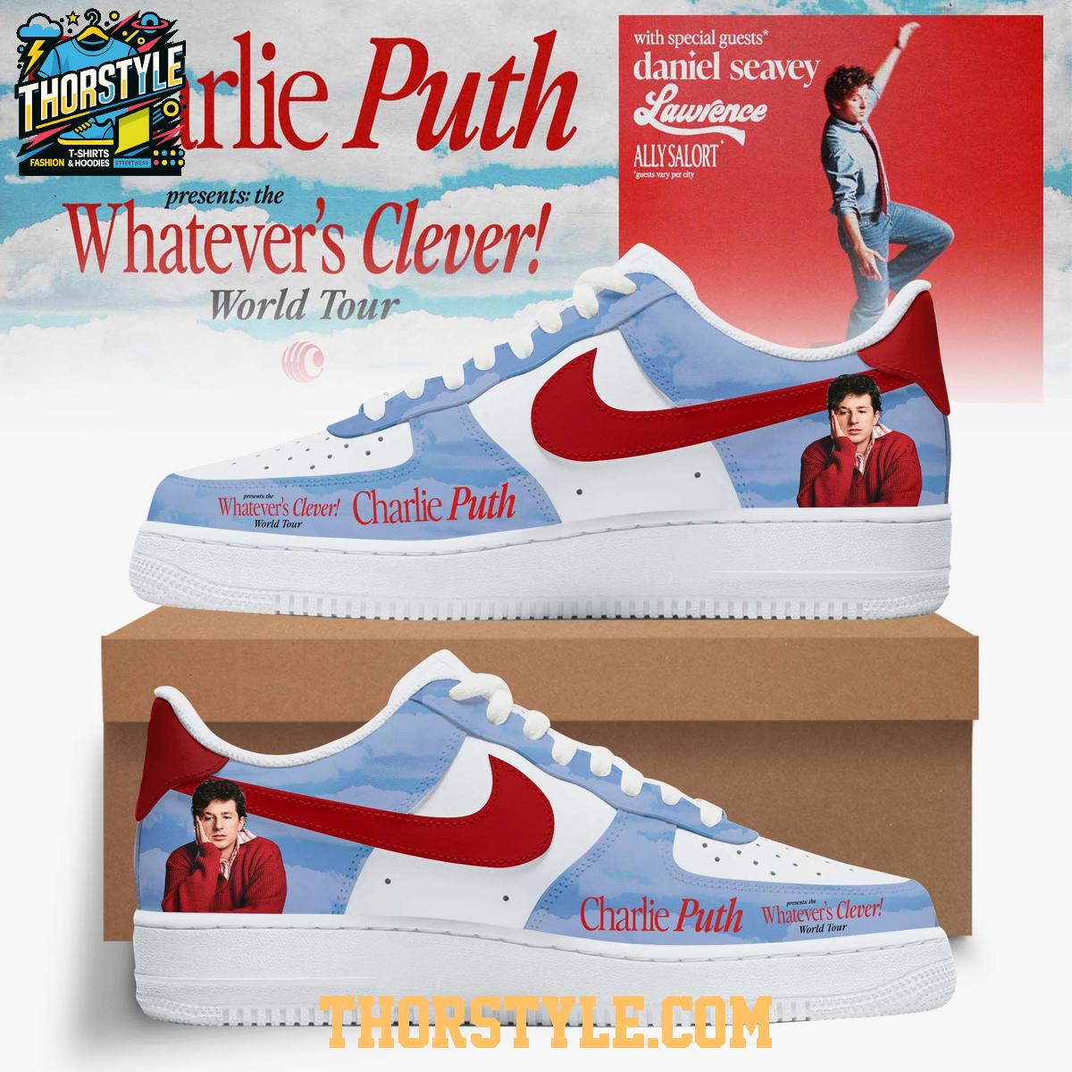 Charlie Puth Whatever's Clever Tour 2026 Personalized Air Force 1 Shoes Charlie Puth Whatever's Clever Tour 2026 Personalized Air Force 1 Shoes