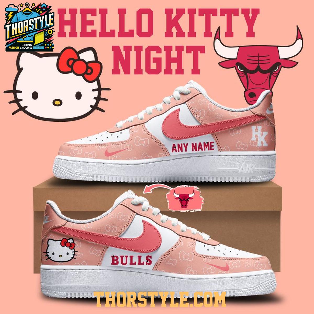 Chicago Bulls Hello Kitty Night 2026 Personalized Air Force 1 Shoes Chicago Bulls Hello Kitty Night 2026 Personalized Air Force 1 Shoes