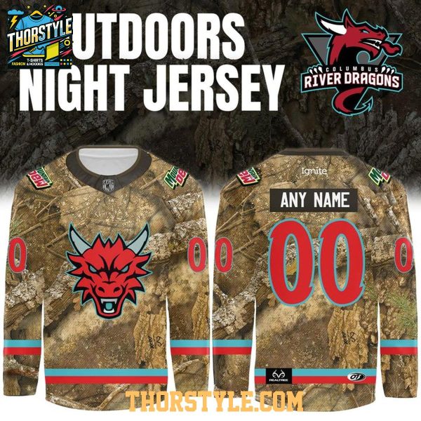 Columbus River Dragons Outdoors Night 2026 Personalized Hockey Jersey