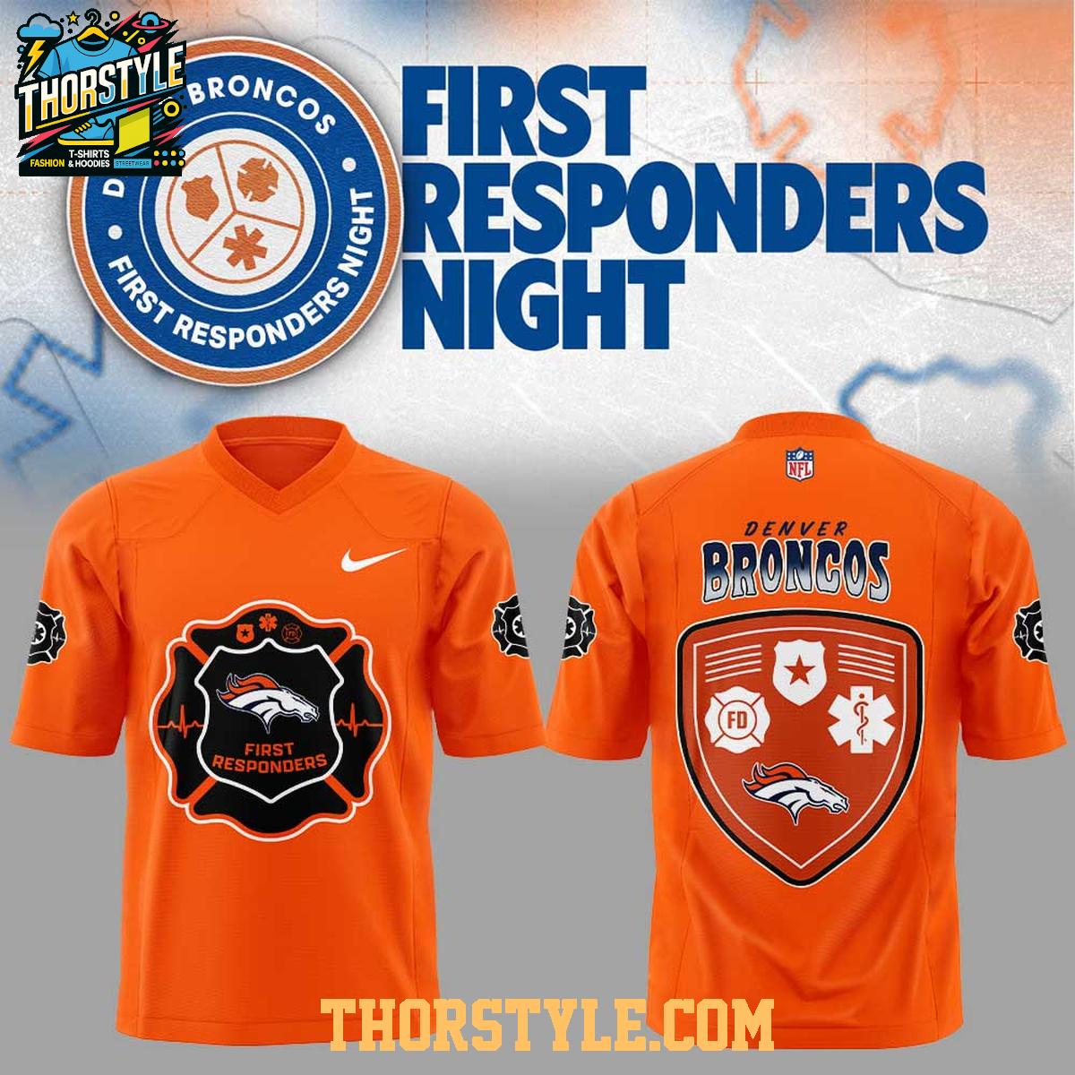 Denver Broncos First Responders Night 2026 Personalized Football Jersey Denver Broncos First Responders Night 2026 Personalized Football Jersey