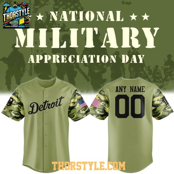 Detroit Tigers Military Appreciation Night 2026 Personalized Baseball Jersey