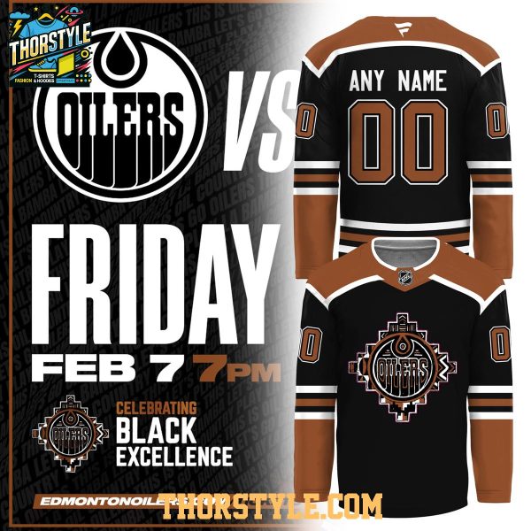 Edmonton Oilers x Black History NHL Night 2026 Personalized Hockey Jersey