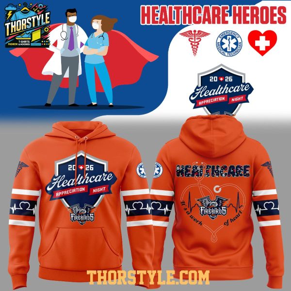 Flint Firebirds 2026 Healthcare Appreciation OHL Night Hoodie T-Shirt