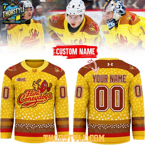 Flint Firebirds x Flint Coneydogs 2026 Night Hometown Personalized Hockey Jersey