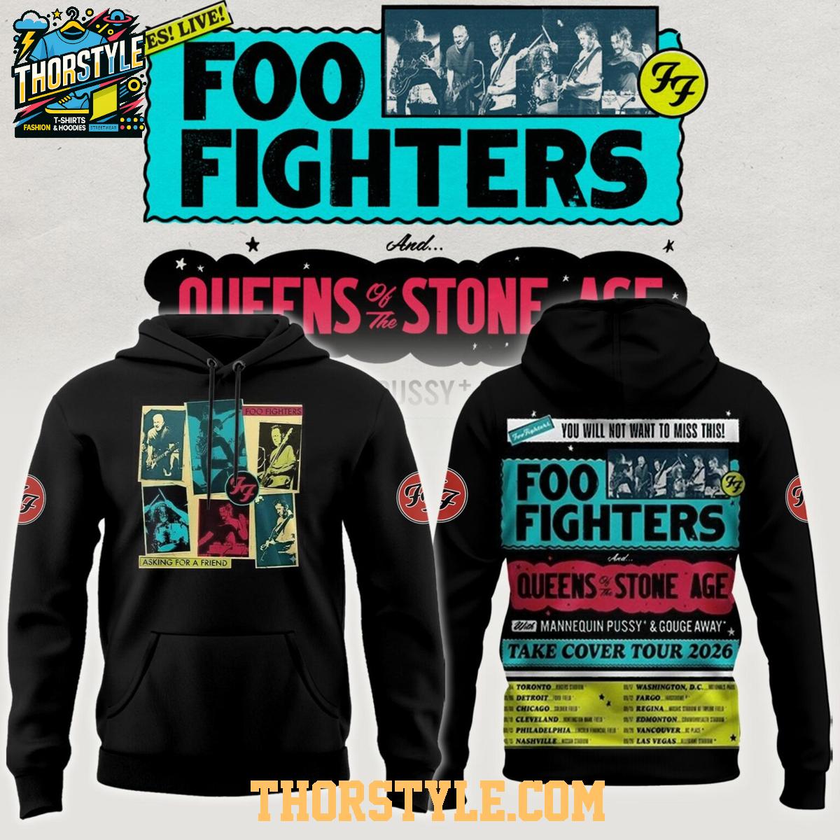 Foo Fighters 2026 Take Cover Tour Don't Miss This Show Hoodie T-Shirt Foo Fighters 2026 Take Cover Tour Don't Miss This Show Hoodie T-Shirt