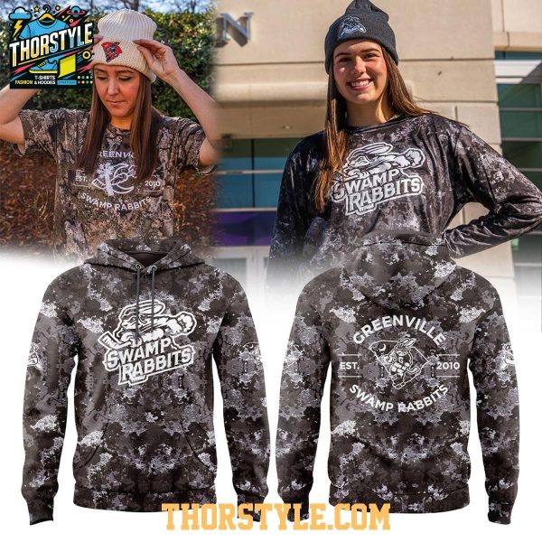 Greenville Swamp Rabbits Conservation Night 2026 Camo Hoodie T-Shirt