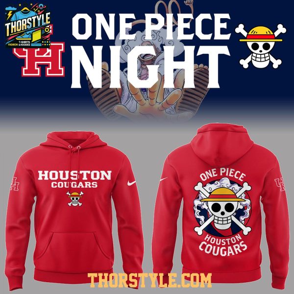 Houston Cougars One Piece 2026 Anime Game Night Hoodie T-Shirt