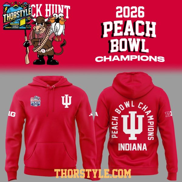 Indiana Hoosiers 2025-2026 Chick-fil-A Peach Bowl Champions Hoodie Shirts