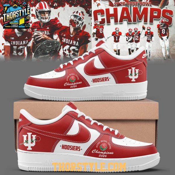 Indiana Hoosiers Rose Bowl 2026 Champions Personalized Air Force 1 Shoes