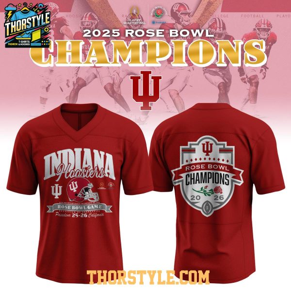 Indiana Hoosiers Rose Bowl Champions 2026 Personalized Football Jersey