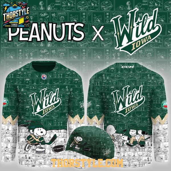 Iowa Wild Peanuts Night 2026 Snoopy Game Personalized Hockey Jersey