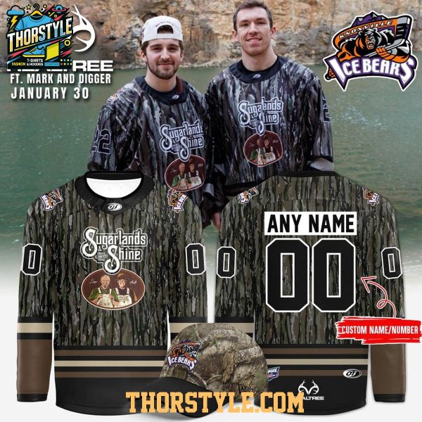 Knoxville Ice Bears 2026 Sugarland Shine Personalized Hockey Jersey