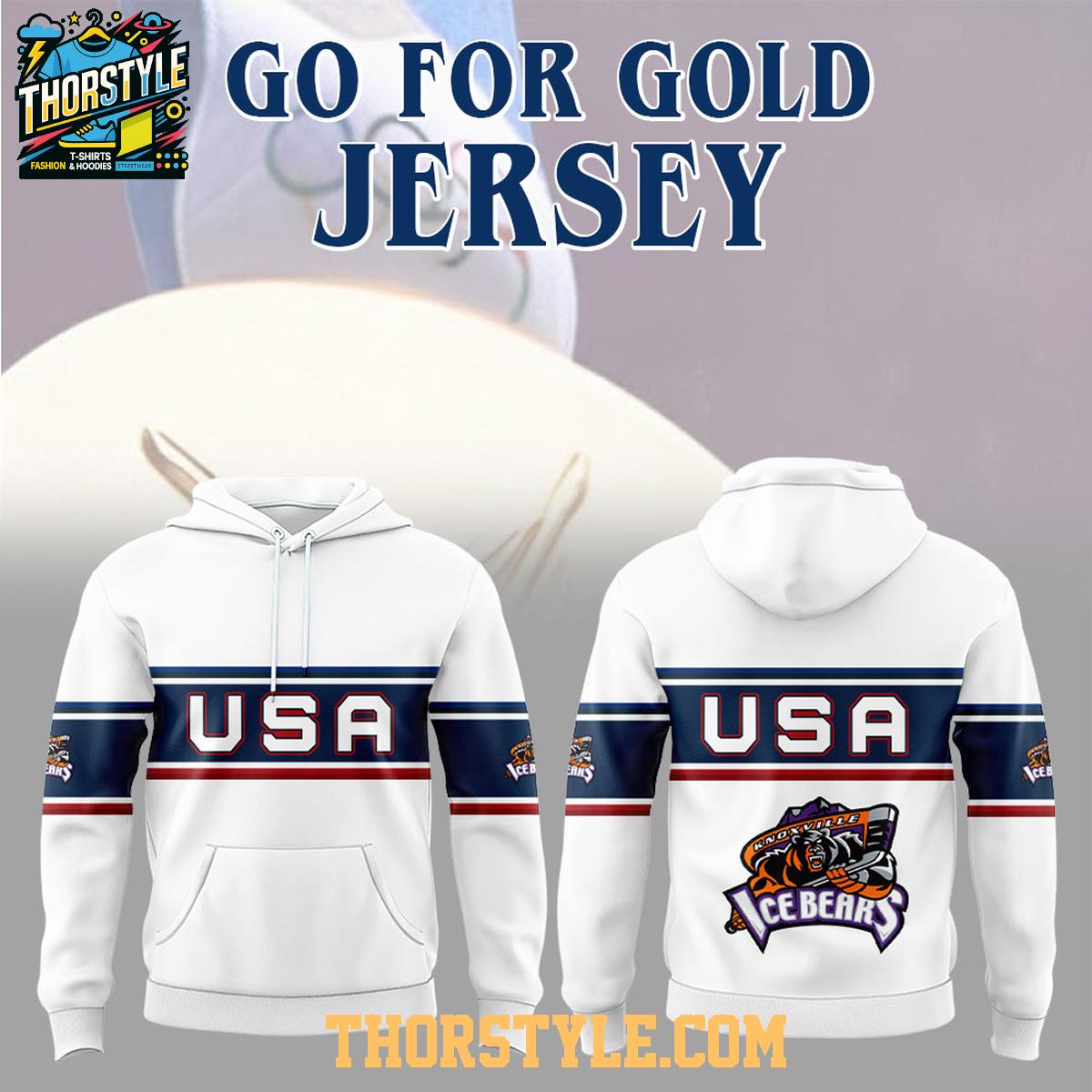 Knoxville Ice Bears USA Team Winter Olympics Go For Gold Night 2026 Hoodie Knoxville Ice Bears USA Team Winter Olympics Go For Gold Night 2026 Hoodie