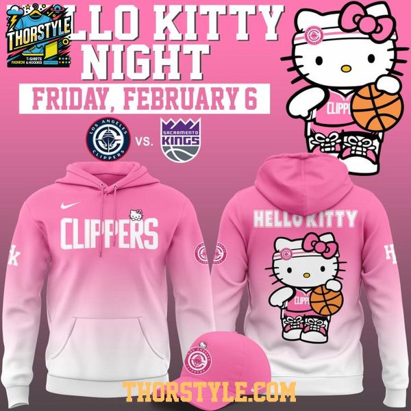 Los Angeles Clippers Hello Kitty Sanrio Game Night 2026 Hoodie T-Shirt
