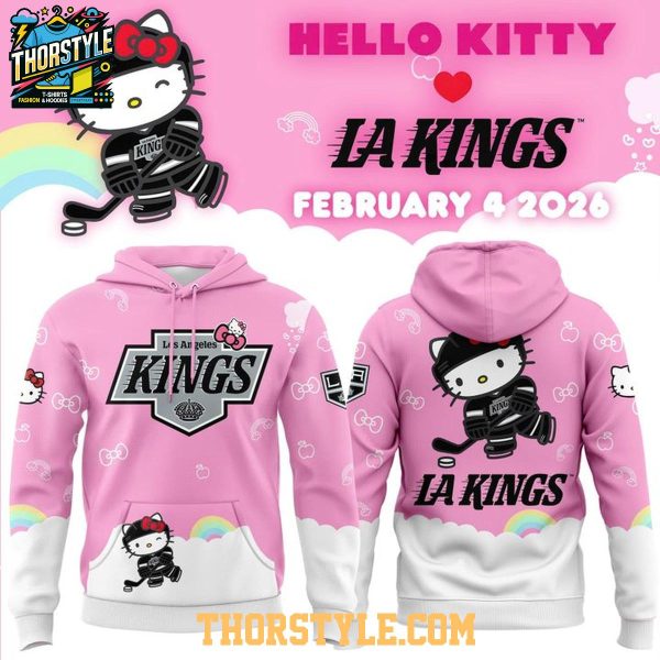 Los Angeles Kings Hello Kitty 2026 Game Night LA Hoodie T-Shirt