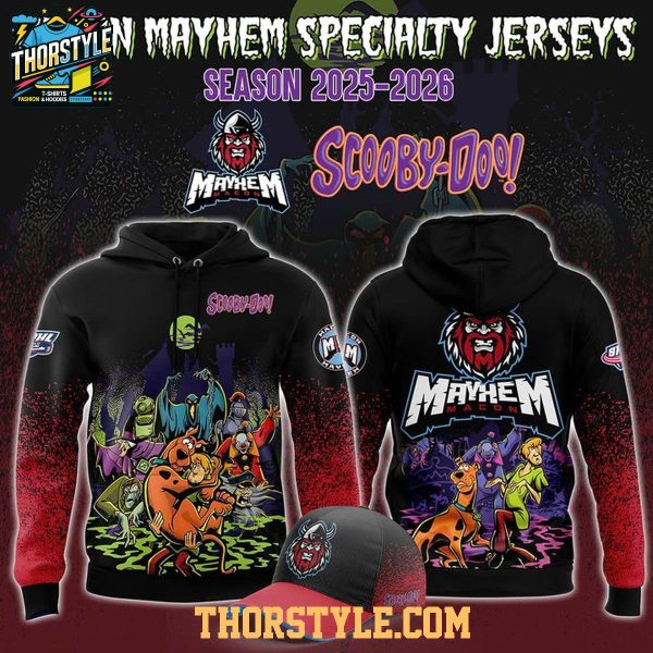 Macon Mayhem Scooby Doo Night 2025-2026 Celebration Hoodie T-Shirt
