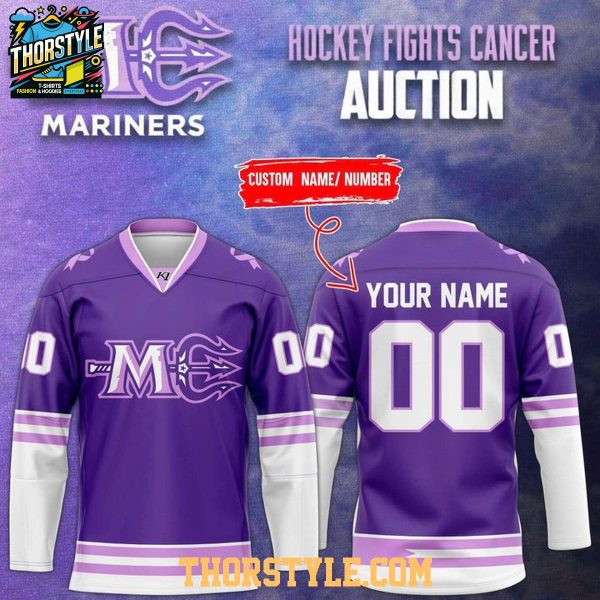Maine Mariners Hockey Fights Cancer Night 2026 Personalized Hockey Jersey