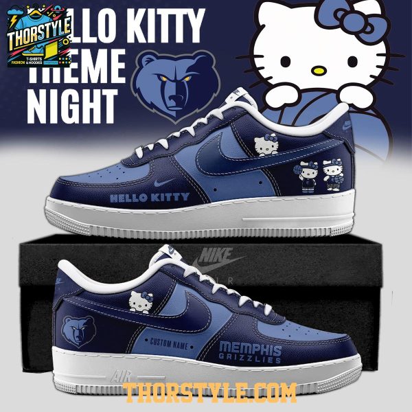 Memphis Grizzlies Hello Kitty Night 2026 Sanrio Personalized Air Force 1 Shoes
