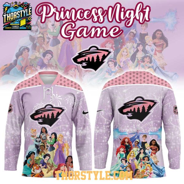 Minnesota Wild Disney Princess Game Night 2026 Personalized Hockey Jersey