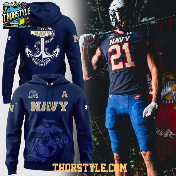 Navy Midshipmen 250th Birthday USMC Brotherhood 2025-2026 Hoodie Shirts