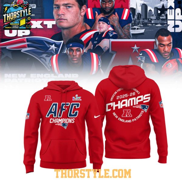 New England Patriots AFC Champions 2025-2026 Hoodie T-Shirt