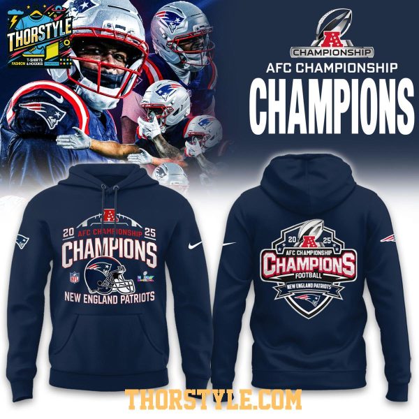 New England Patriots AFC Champions 2026 Celebration Hoodie T-Shirt