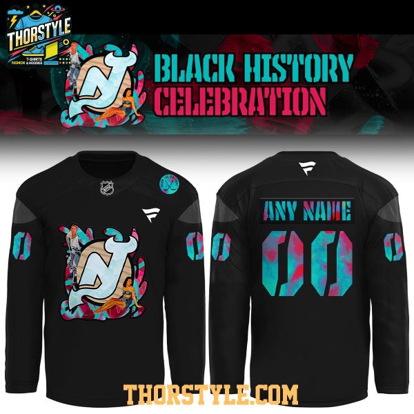 New Jersey Devils  x Black History NHL Night 2026 Personalized Hockey Jersey